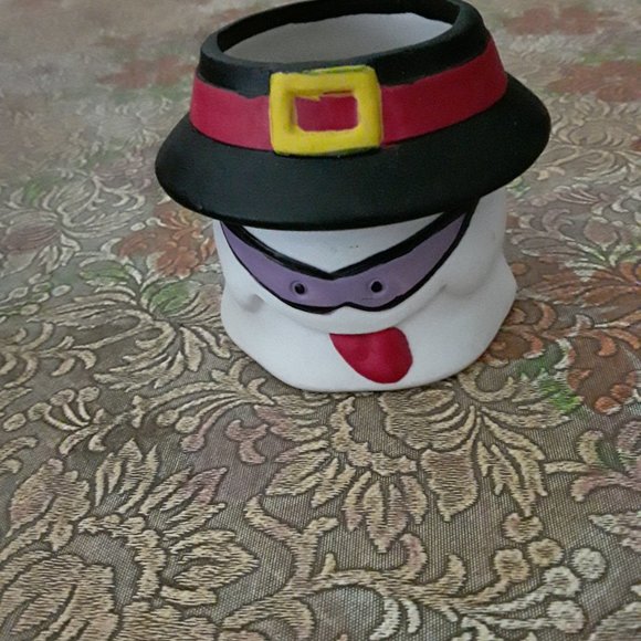 Set of Two Vintage * Ceramic Halloween Candle Holders - Picture 2 of 6